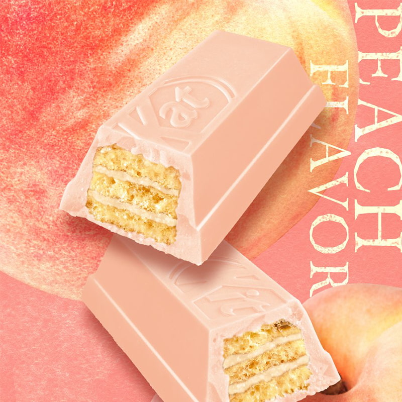 KitKats saveur pêche, une edition limitée au Japon