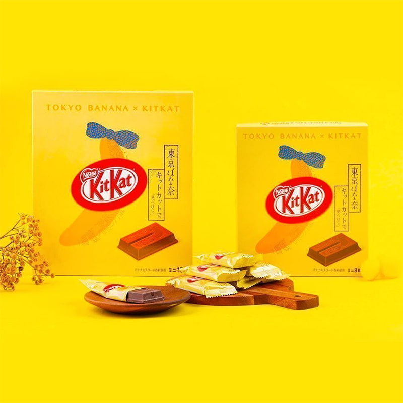 Des kitkats japonais en collaboration avec tokyo banana