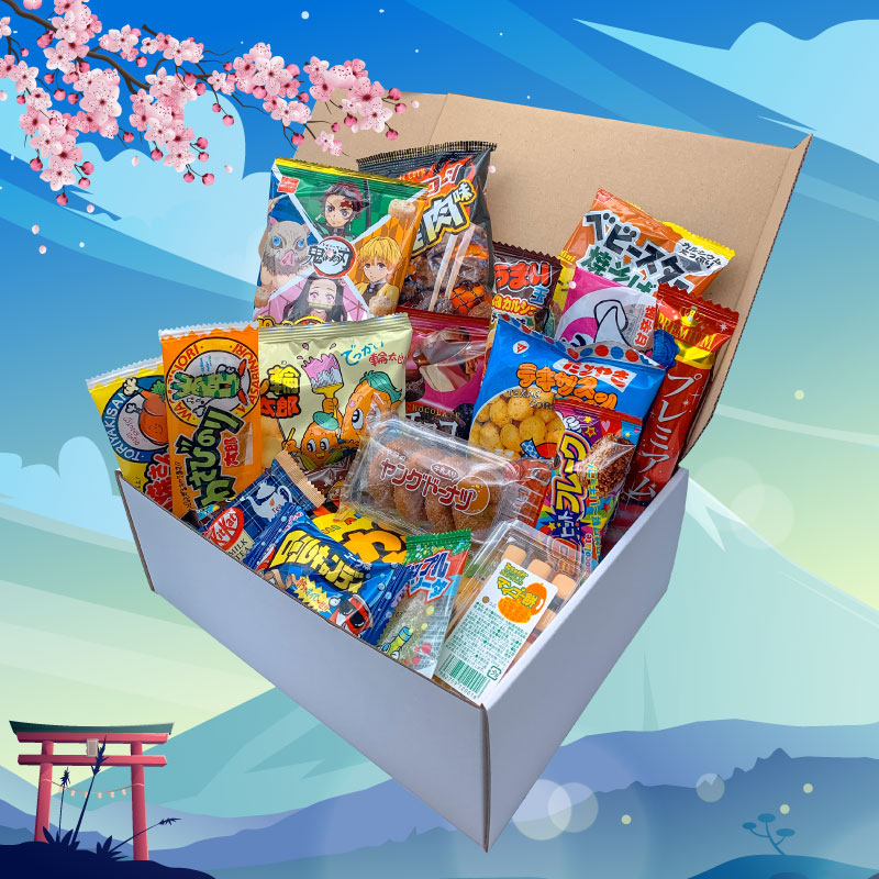 Photo d'une Tokyo Snack Box en comparaison avec une box de chez Candysan