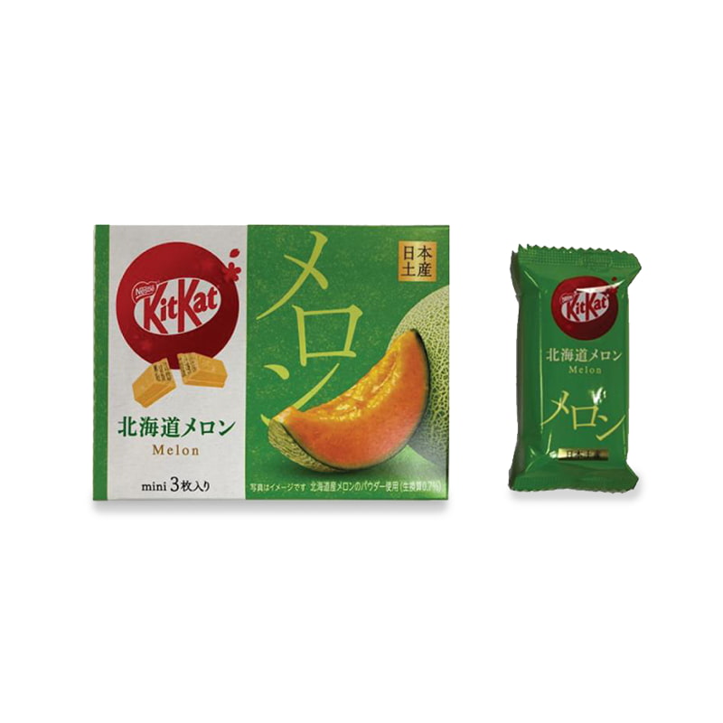 Un paquet de 3 kitkats japonais saveur melon