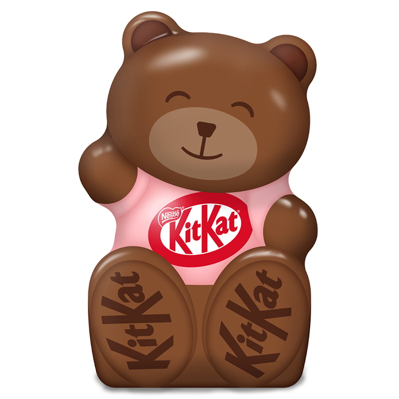Boite metallique kitkat japon en forme d'ours pour la saint valentin