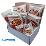 Box Lawson par Tokyo Snack Box: assortiment de pâtisseries japonaises, éditions limitées et snacks emblématiques des konbini Lawson.