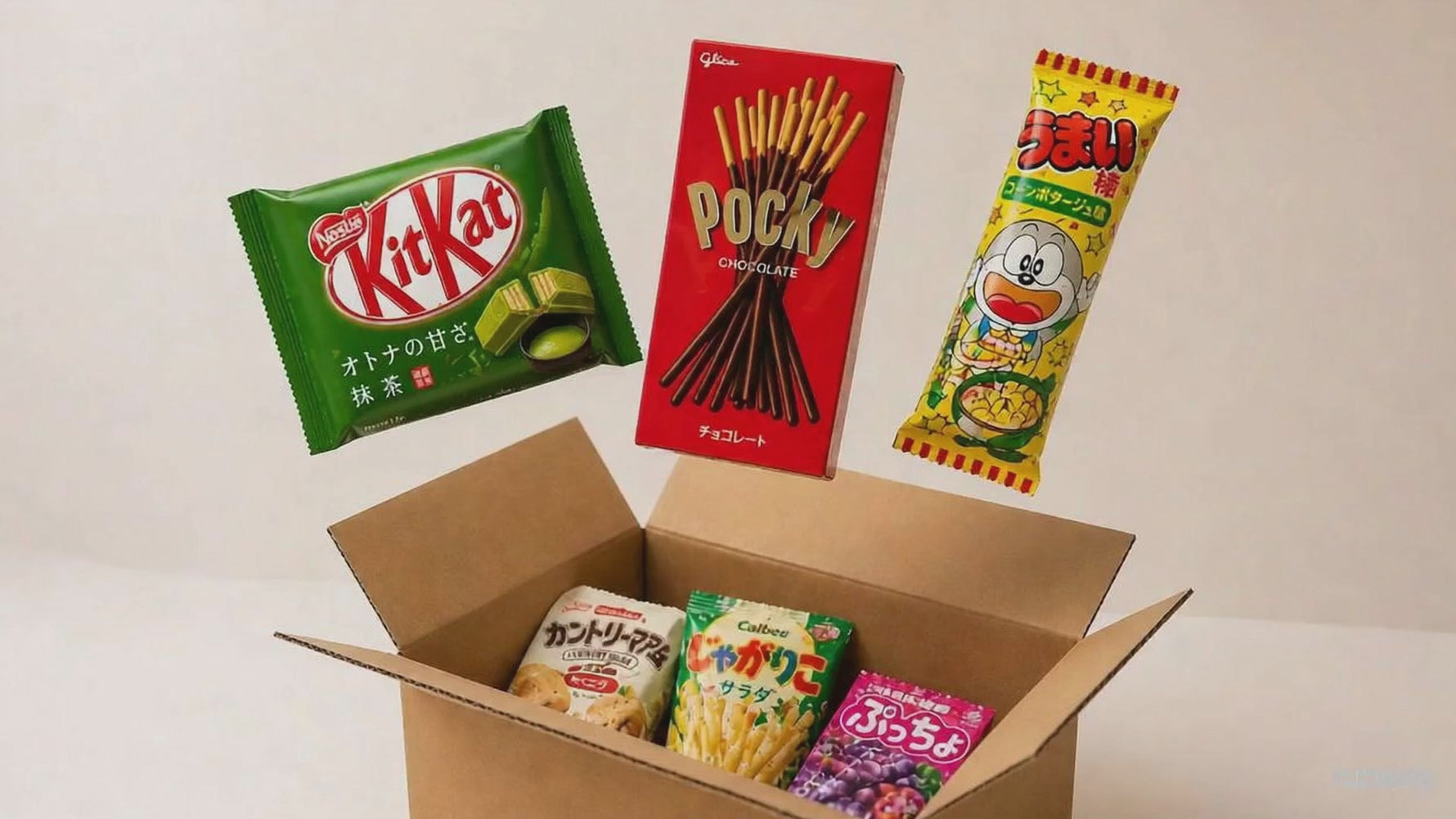 A Japan snack box travels from Tokyo and Kyoto to New York City, where a family receives the delivery and enjoys Japanese treats at home.