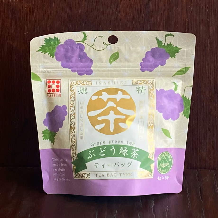 Thé vert japonais au raisin Budō Ryokucha en sachets par Isashien